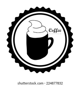 Coffee design over white background, vector illustration