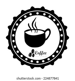 Coffee design over white background, vector illustration