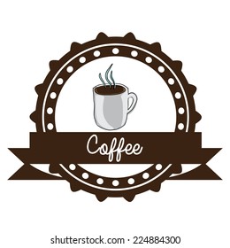 Coffee design over white background, vector illustration
