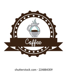 Coffee design over white background, vector illustration