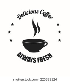 Coffee design over white background, vector illustration