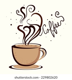 Coffee design over white background, vector illustration