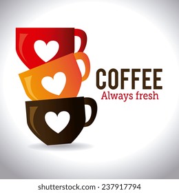 Coffee design over white background, vector illustration.