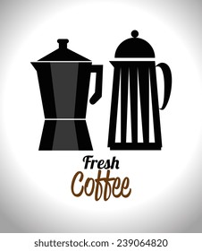Coffee design over white background, vector illustration.