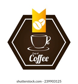Coffee design over white background, vector illustration.
