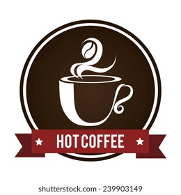 Coffee design over white background, vector illustration.