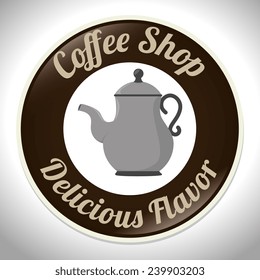 Coffee design over white background, vector illustration.