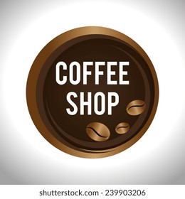 Coffee design over white background, vector illustration.