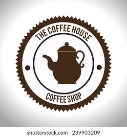 Coffee design over white background, vector illustration.