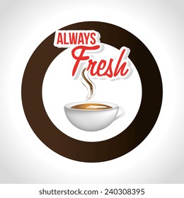 Coffee design over white background, vector illustration.