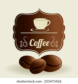 Coffee design over white background, vector illustration.