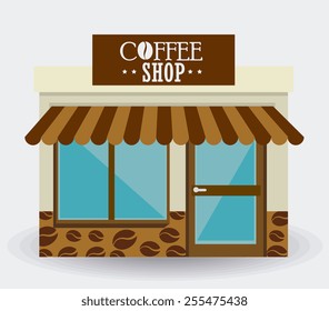 Coffee design over white background, vector illustration.