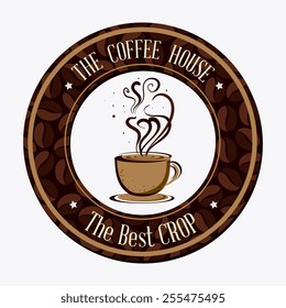 Coffee design over white background, vector illustration.