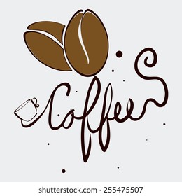 Coffee design over white background, vector illustration.