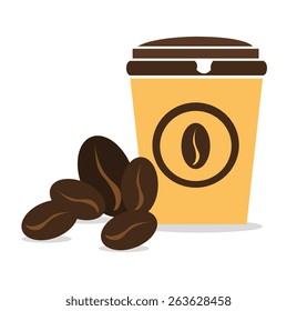 Coffee design over white background, vector illustration.