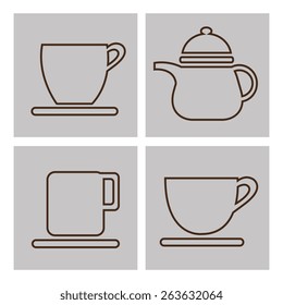 Coffee design over white background, vector illustration.