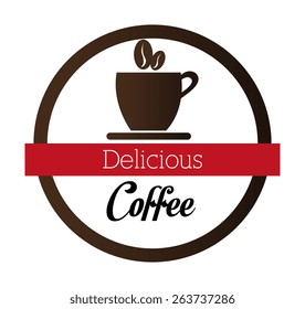 Coffee design over white background, vector illustration.
