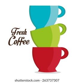 Coffee design over white background, vector illustration.