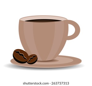 Coffee design over white background, vector illustration.