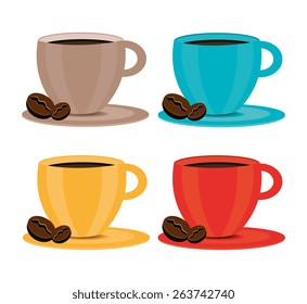 Coffee design over white background, vector illustration.