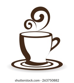 Coffee design over white background, vector illustration.