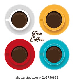 Coffee design over white background, vector illustration.