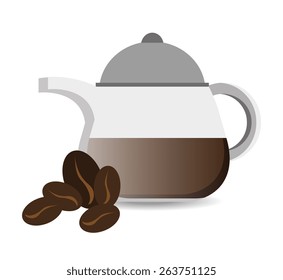 Coffee design over white background, vector illustration.