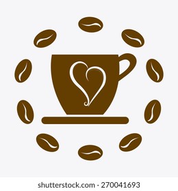 Coffee design over white background, vector illustration.