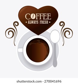 Coffee design over white background, vector illustration.