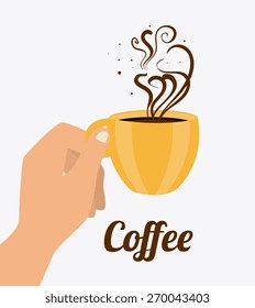 Coffee design over white background, vector illustration.