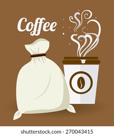 Coffee design over white background, vector illustration.