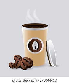 Coffee design over white background, vector illustration.