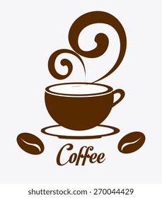 Coffee design over white background, vector illustration.