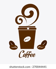 Coffee design over white background, vector illustration.
