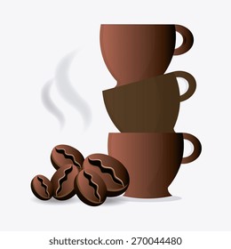Coffee design over white background, vector illustration.