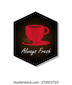 Coffee design over white background, vector illustration.