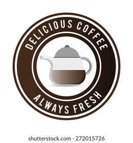Coffee design over white background, vector illustration.