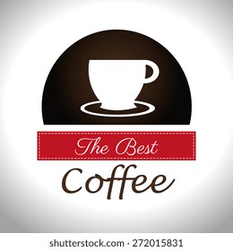 Coffee design over white background, vector illustration.