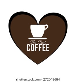 Coffee design over white background, vector illustration.