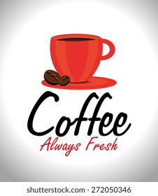 Coffee design over white background, vector illustration.