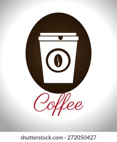 Coffee design over white background, vector illustration.
