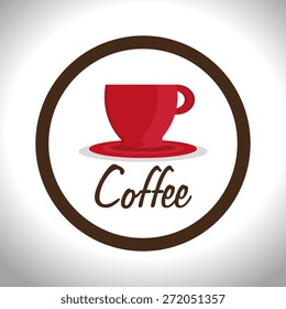 Coffee design over white background, vector illustration.