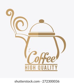 Coffee design over white background, vector illustration.