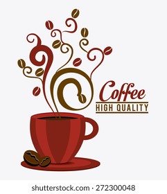 Coffee design over white background, vector illustration.