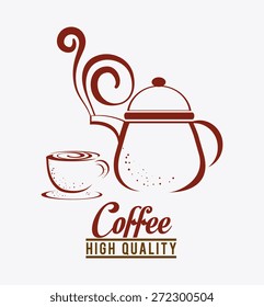 Coffee design over white background, vector illustration.