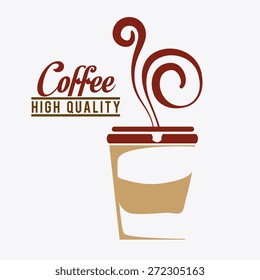 Coffee design over white background, vector illustration.