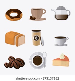 Coffee design over white background, vector illustration.
