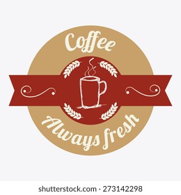 Coffee design over white background, vector illustration.