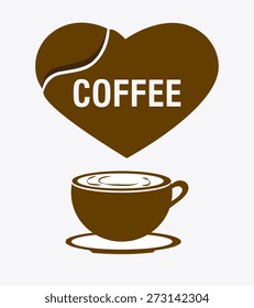 Coffee design over white background, vector illustration.