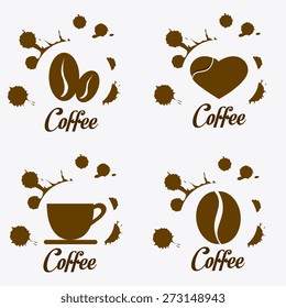 Coffee design over white background, vector illustration.